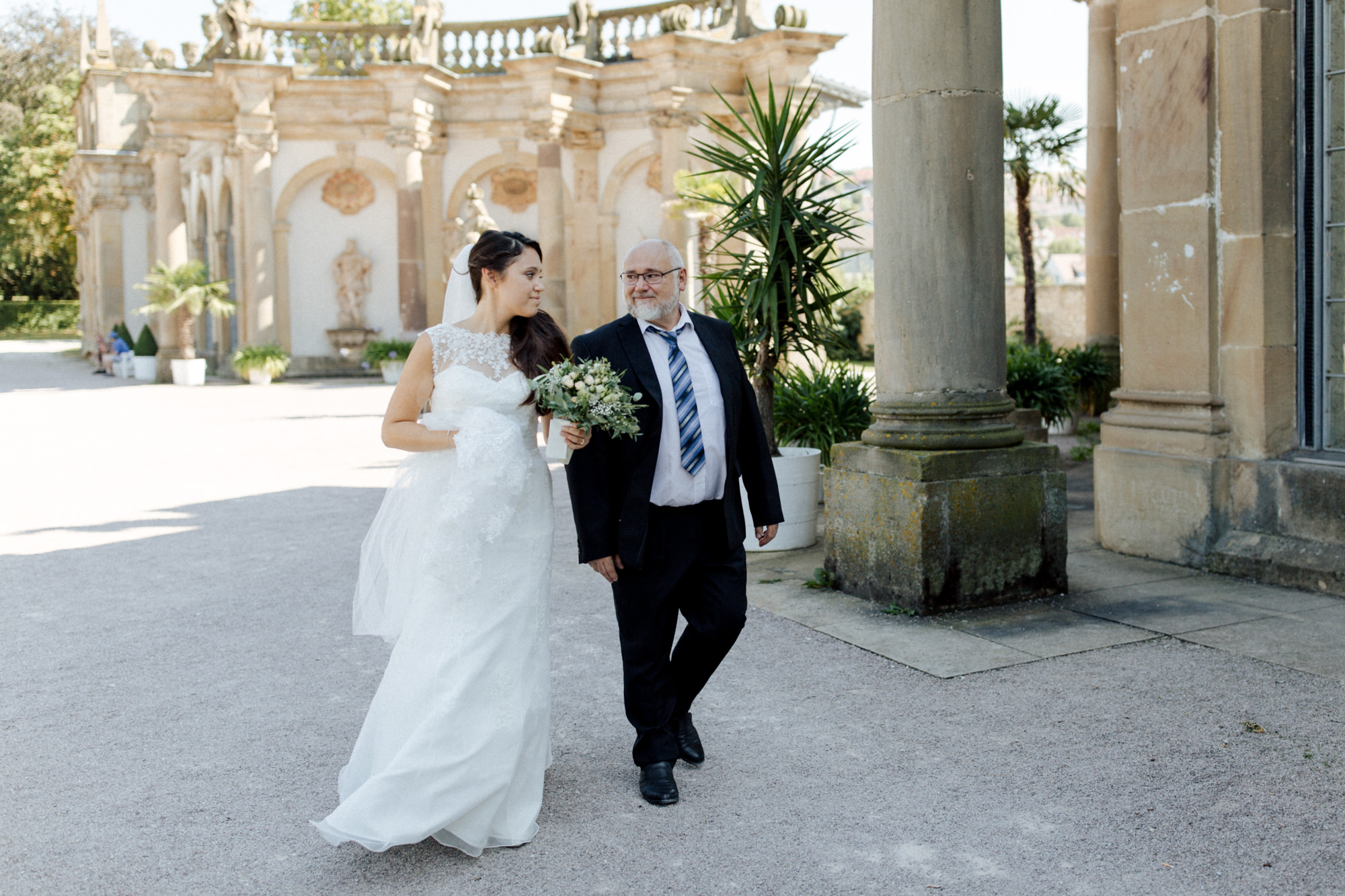 Hochzeit mit freier Trauung im Schloss Weikersheim - Orangerie - fotografiert von Yvonne & Rolland Photography