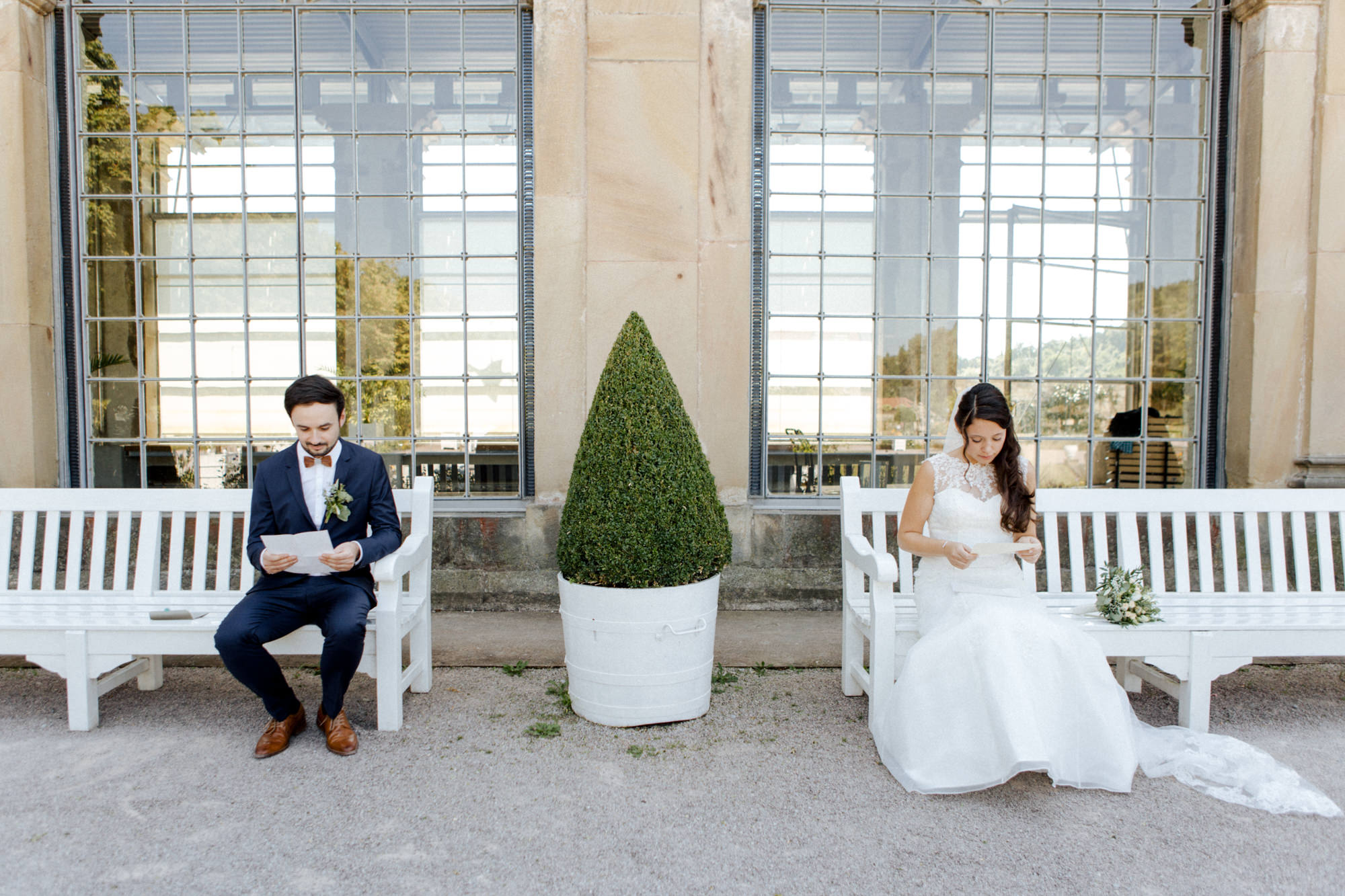 Hochzeit mit freier Trauung im Schloss Weikersheim - Orangerie - fotografiert von Yvonne & Rolland Photography
