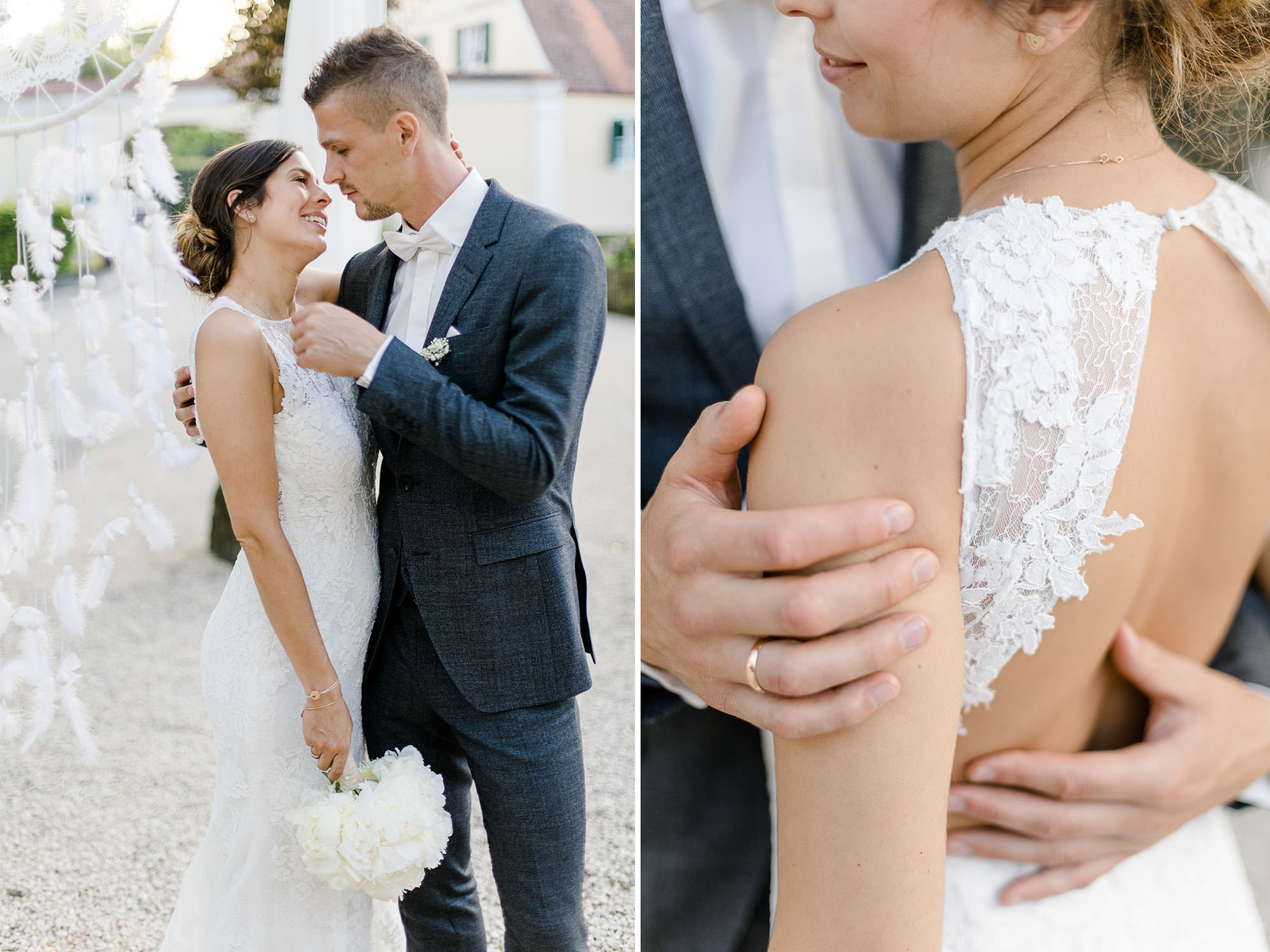 Hochzeit Verena & Mathias, Gut Mergenthau, Kissing - Hochzeitsreportage fotografiert von Yvonne & Rolland Photography